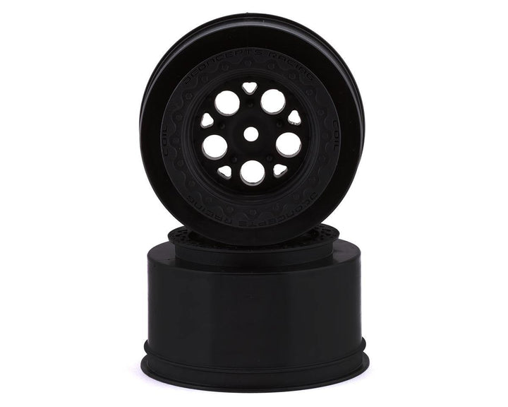JConcepts Coil Mambo Street Eliminator Rear Drag Racing Wheels (Black) (2) w/12mm Hex 3409B - Excel RC