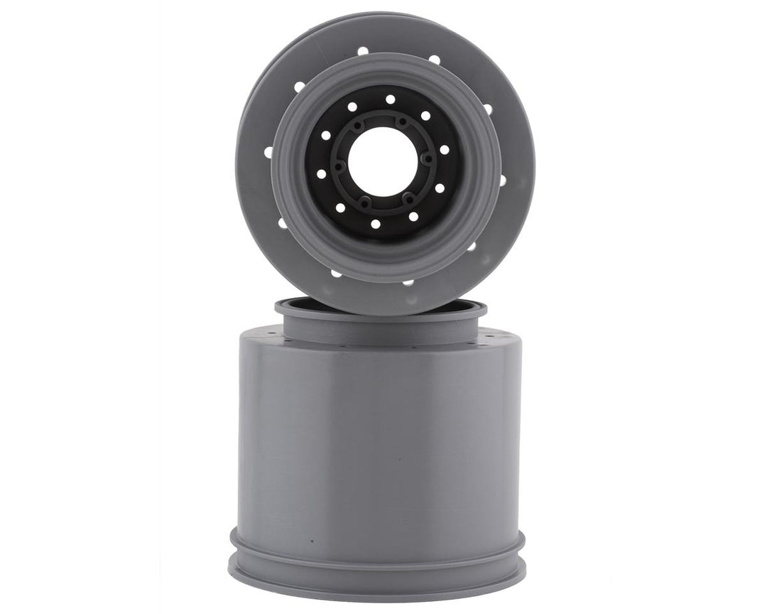 JConcepts Aggressor 2.6x3.6" Monster Truck Wheel (Silver) (2) w/17mm Hex JCO3414S