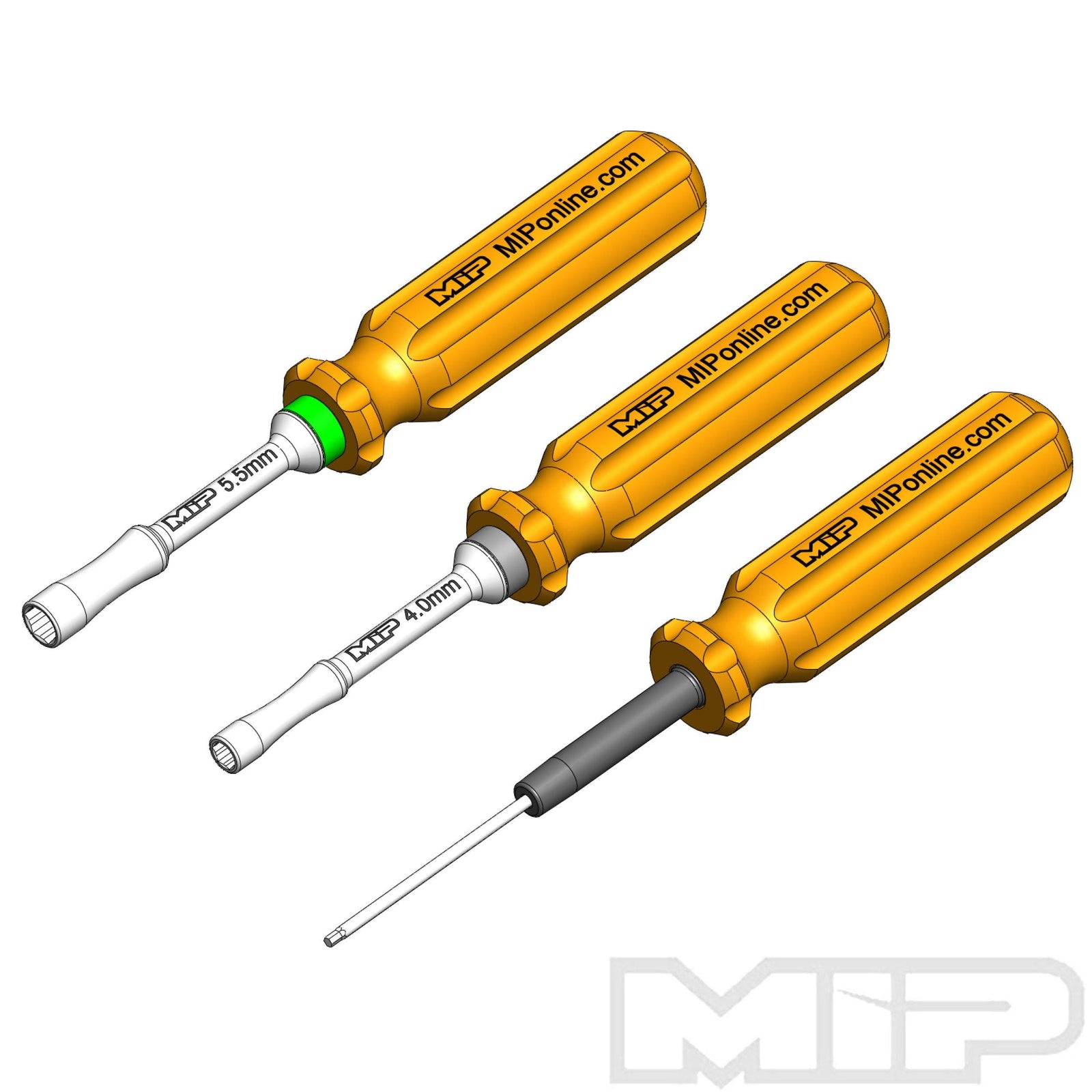 MIP #9518 - Losi Mini-T/B 2.0 Series Wrench Set, Metric (3), 4.0mm, 5.5mm Nut Driver & 1.5mm Hex - Excel RC