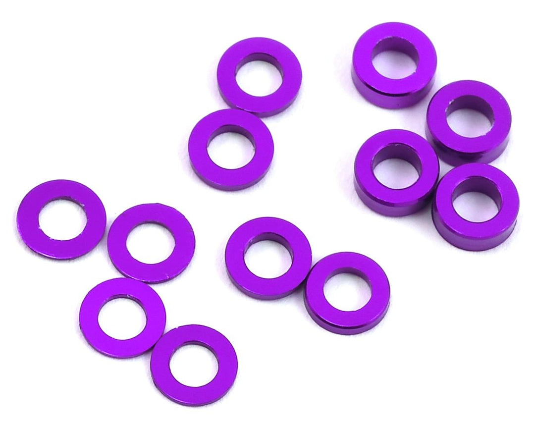 ProTek RC Aluminum Ball Stud Washer Set (12) (0.5mm, 1.0mm &amp; 2.0mm)