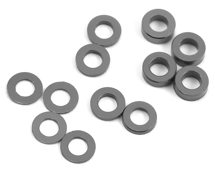 ProTek RC Aluminum Ball Stud Washer Set (12) (0.5mm, 1.0mm &amp; 2.0mm)