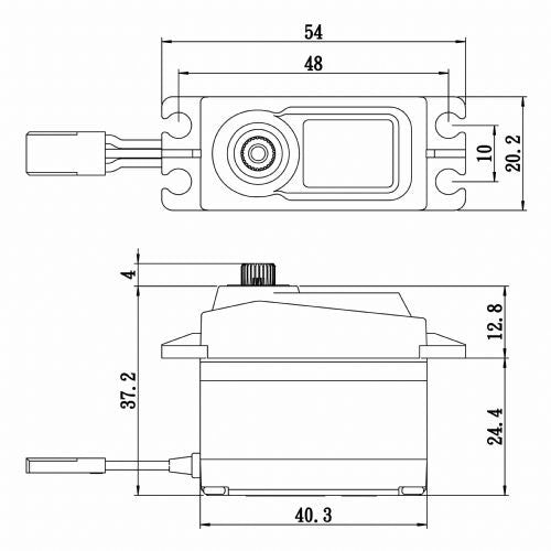 Savox Standard Size Coreless Digital Servo .08/166 @ 6V SAVSA1258TGP