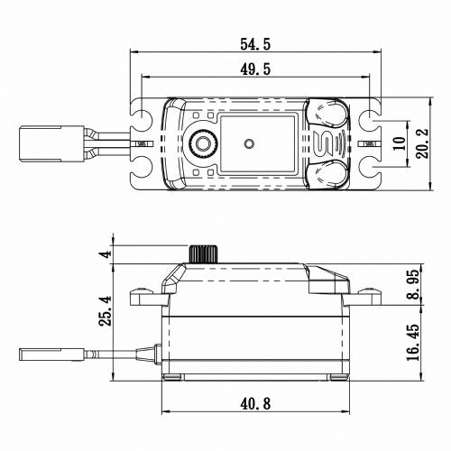 Savox Low Profile Digital Servo 0.09sec / 125oz @ 6V SC1251MGP