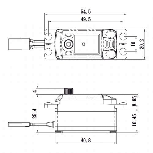 Savox Low Profile Digital Servo Super Speed .07sec/97.2oz @ 6V SC1252MGP