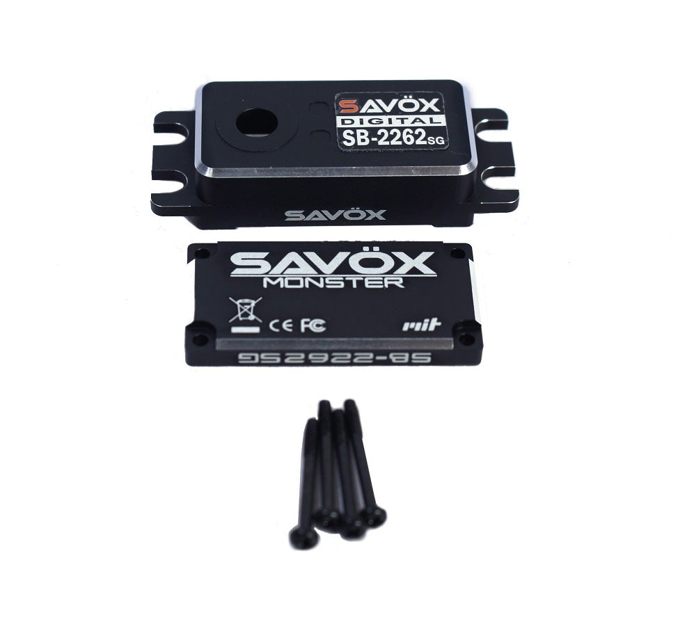 Savox Top &amp; Bottom Servo Case Set With 4 Screws For SB2262SG SAVSCSB2262SG