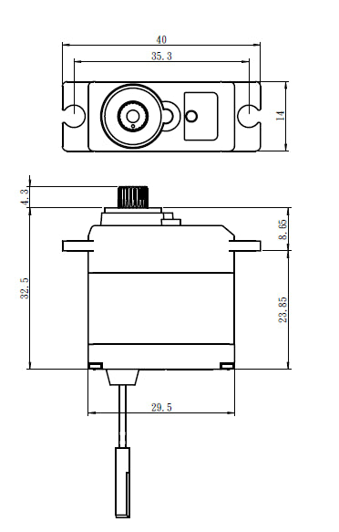 Savox Waterproof Micro Digital Servo 0.11sec / 69oz @ 6V SW0250MGP