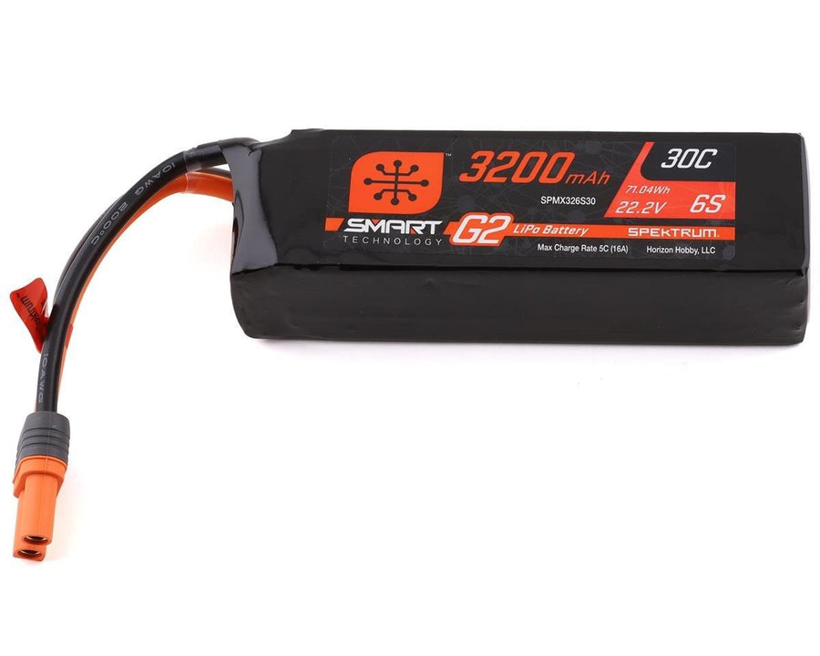 Spektrum 3200mAh 6S 22.2V Smart G2 LiPo 30C IC5 SPMX326S30 - Excel RC