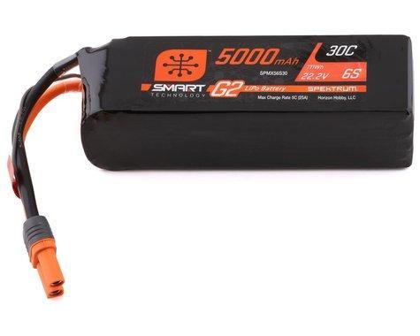 Spektrum 5000mAh 6S 22.2V Smart G2 LiPo 30C IC5 SPMX56S30 - Excel RC