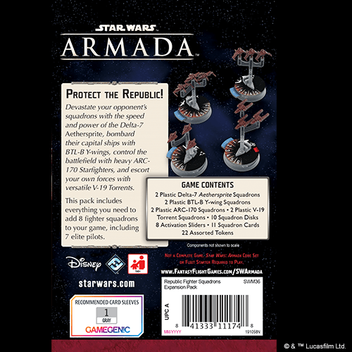 Star Wars Armada: Republic Fighter Squadrons - Excel RC