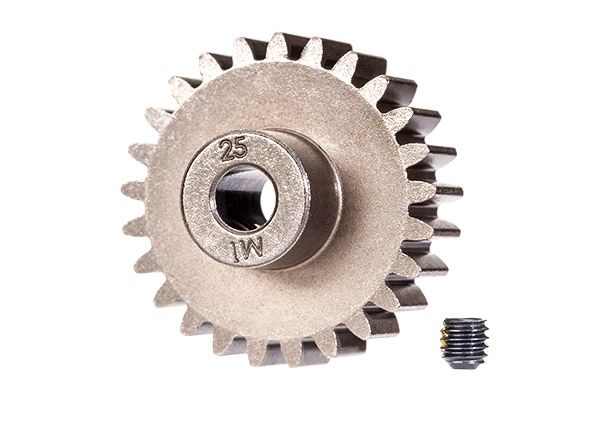 Gear 25-T Pinion (1.0 Metric Pitch) (Fits 5Mm Shaft) Set Screw (For Use Only With Steel Spur Gears) 6492X