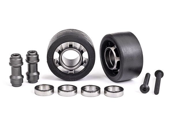 Wheels Wheelie Bar 6061-T6 Aluminum Anodized (2) Axle Wheelie Bar 6061-T6 Aluminum (2) 10X15X4 Ball Bearings (4) 7775