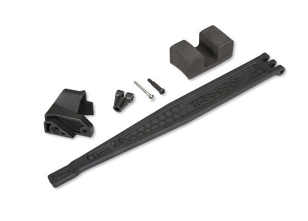 Traxxas Battery Hold-down, Battery Clip Hold-down, Post Foam spacer and Screw pin (fits #9345 chassis)