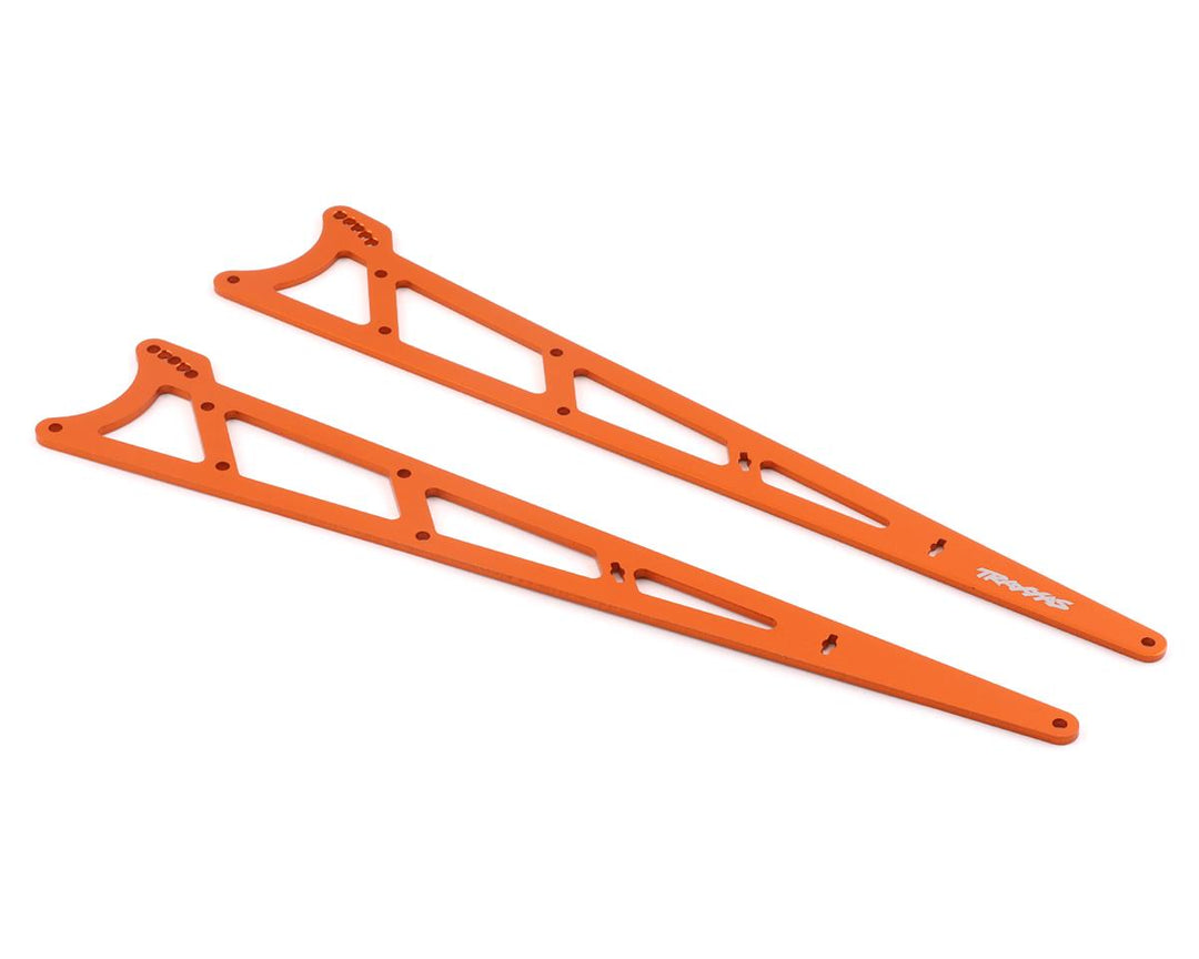 Traxxas 9462A Side Plates, Wheelie Bar, Orange (Aluminum) (2)