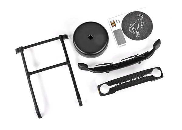 Traxxas Roof rack spare tire cover cowl grille (fits 9711 body) 9715