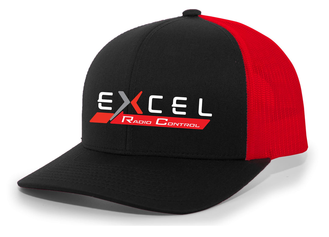 ExcelRC Red and Black Logo Trucker Hat