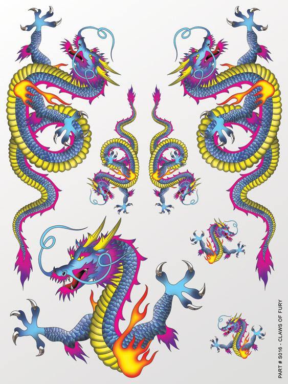 XXX Main Claws of Fury Sticker Sheet XXXS016 - Excel RC