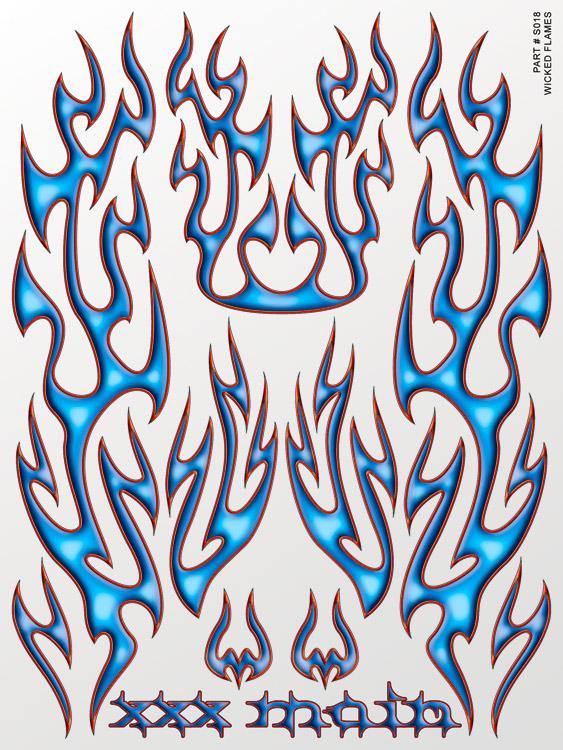 XXX Main Wicked Flames Sticker Sheet XXXS018 - Excel RC
