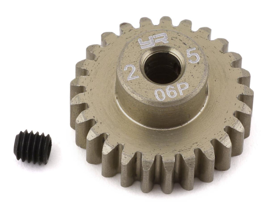 Yeah Racing Mod 0.6 Hard Coated Aluminum Pinion Gear (25T) YEA-MG-06P25T